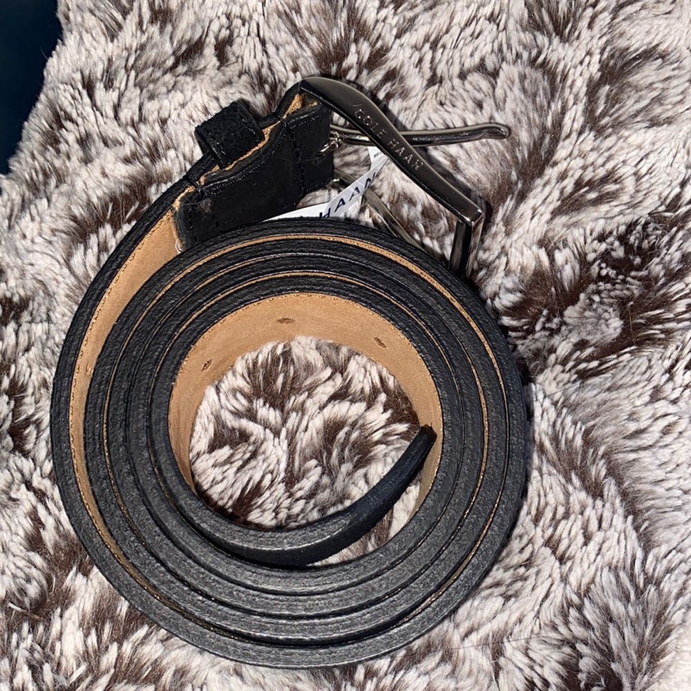 Cole Haan black suede belt